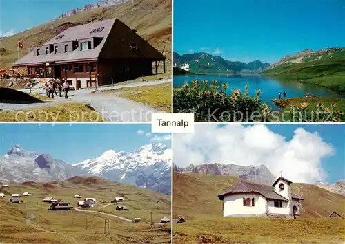 AK / Ansichtskarte Tannalp_Melchsee Frutt_OW Jugendherberge und Berghaus Tannalp Kapelle Seepartie 