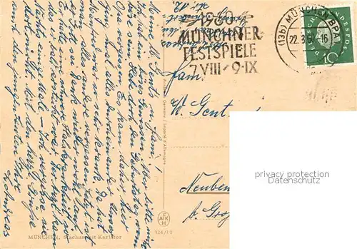 AK / Ansichtskarte Muenchen Stachus mit Karlstor Muenchen