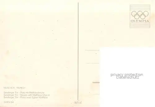 AK / Ansichtskarte Muenchen Sendlinger Tor Platz mit Matthaeuskirche Muenchen