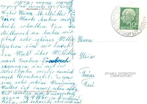 AK / Ansichtskarte Bernkastel Kues_Berncastel Moselpartie mit Kirche und Bruecke 