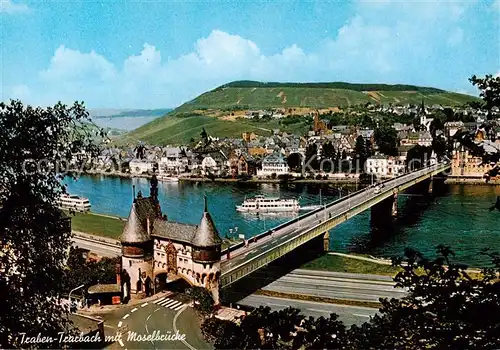 AK / Ansichtskarte Traben Trarbach_Mosel Panorama mit Moselbruecke 