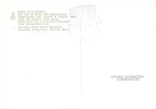 AK / Ansichtskarte Burg_Eltz_Wierschem Platt Eltz Haus Ruebenach Kempenicher Haus 