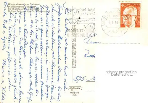 AK / Ansichtskarte Niederkleveez am Dieksee Fliegeraufnahme Niederkleveez