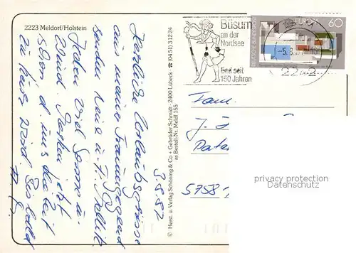 AK / Ansichtskarte Meldorf Muehle Fliegeraufnahme Fachwerkhaeuser Monument Meldorf