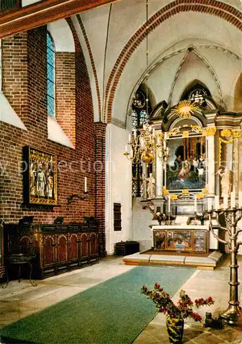 AK / Ansichtskarte Moelln__Lauenburg St Nicolai Kirche Altarraum mit Altarschrein 
