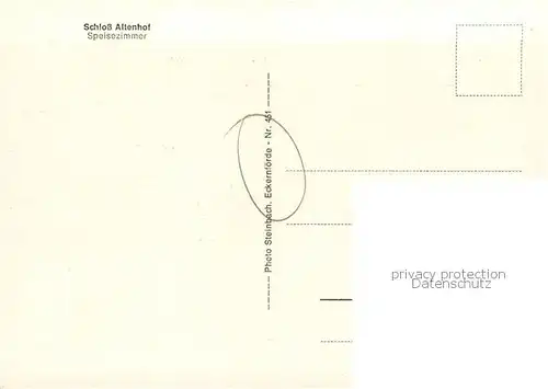 AK / Ansichtskarte Eckernfoerde_Ostseebad Schloss Altenhof Speisezimmer 