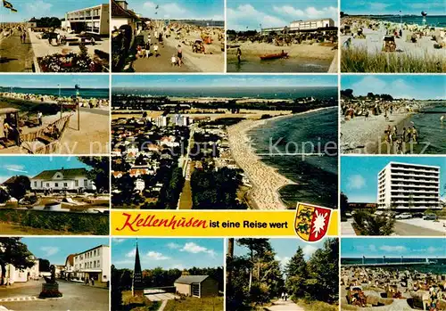 AK / Ansichtskarte Kellenhusen_Ostseebad Strandpartien Teilansichten Hotels Kirche Kellenhusen_Ostseebad