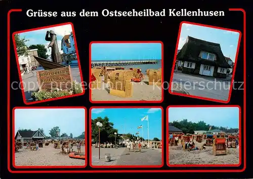 AK / Ansichtskarte Kellenhusen_Ostseebad Strandpartien Seebruecke Inselhaus Kellenhusen_Ostseebad