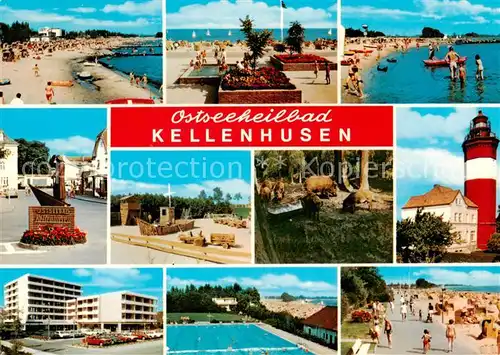 AK / Ansichtskarte Kellenhusen_Ostseebad Strandpartien Wildfuetterung Leuchtturm Schwimmbad Promenade Kellenhusen_Ostseebad