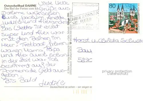 AK / Ansichtskarte Dahme__Ostseebad_Holstein Strandpartien Teilansichten Fliegeraufnahme  