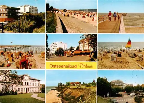 AK / Ansichtskarte Dahme__Ostseebad_Holstein Strandpartien Promenade Steilkueste Hotels 