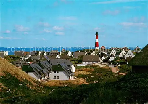 AK / Ansichtskarte Hoernum_Sylt Panorama mit Leuchtturm Hoernum Sylt