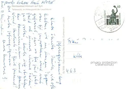 AK / Ansichtskarte Hoernum_Sylt Panorama mit Leuchtturm Hoernum Sylt