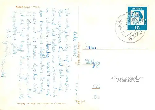 AK / Ansichtskarte Regen Fliegeraufnahme Burgruine Wassestein Regener See Regen