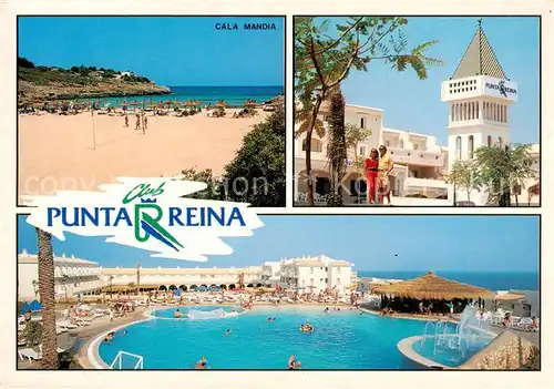 AK / Ansichtskarte Cala_Mandia_Manacor_Mallorca_ES Club Punta Reina Strandpartie Pool 