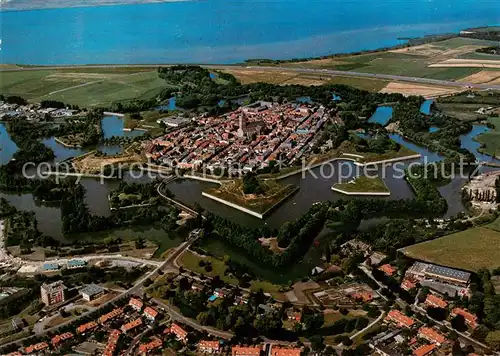 AK / Ansichtskarte Naarden_NL Vestingmuseum Fliegeraufnahme 