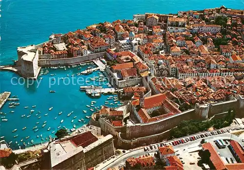 AK / Ansichtskarte Dubrovnik_Ragusa Fliegeraufnahme Dubrovnik Ragusa