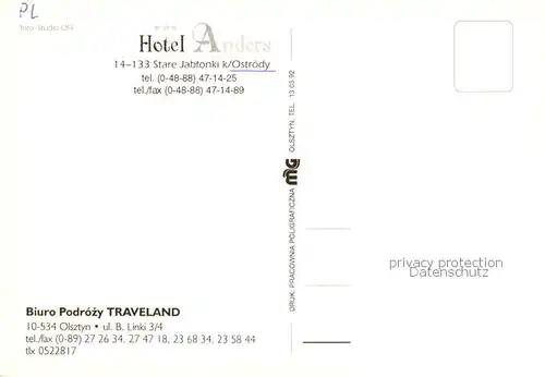 AK / Ansichtskarte Ostrody_Olsztyn_Allenstein_PL Hotel Anders 