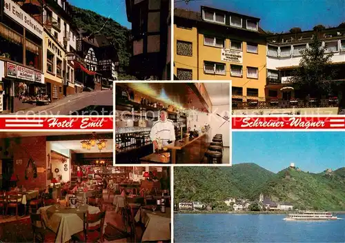 AK / Ansichtskarte Kamp Bornhofen_Rhein Hotel Emil Schreiner Wagner Gastraum Panorama 