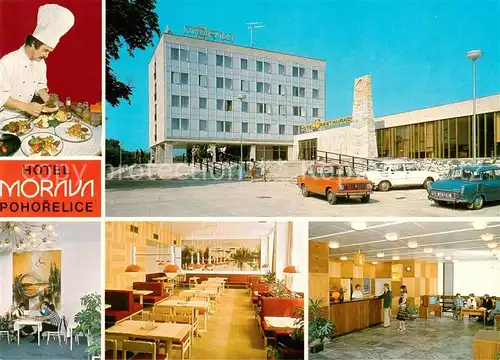 AK / Ansichtskarte Pohorelice_Pohrlitz_CZ Hotel Morava Gastraeume Rezeption 