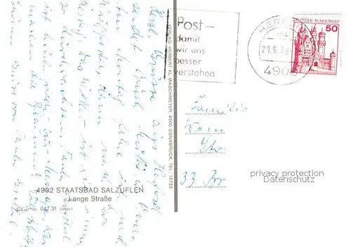 AK / Ansichtskarte Bad_Salzuflen Lange Strasse Bad_Salzuflen