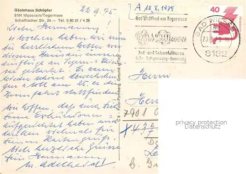 AK / Ansichtskarte Moosrain Gaestehaus Schoepfer Moosrain