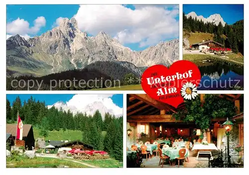 AK / Ansichtskarte  Filzmoos_AT Unterhof Alm Berggasthof Blick gegen Torstein Almsee 