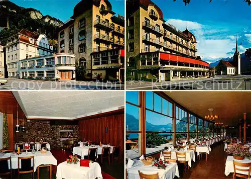AK / Ansichtskarte Flueelen_UR Hotels Urnerhof und Sternen am Vierwaldstaettersee Flueelen_UR