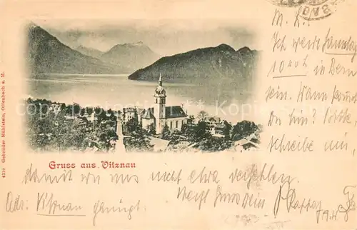 AK / Ansichtskarte  Vitznau_Witznau_Vierwaldstaettersee_LU Vitznau Blich auf Stadt und See 