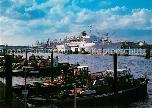 AK / Ansichtskarte  Dampfer_Oceanliner Hamburg ueberseebruecke 