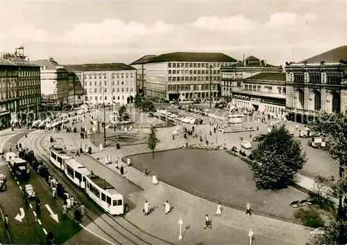 AK / Ansichtskarte  Strassenbahn Hannover Ernst August Platz und Hauptbahnhof 