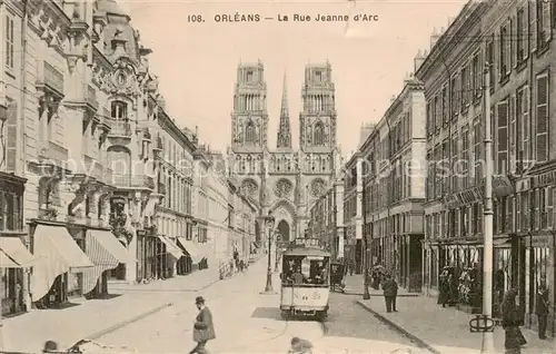 AK / Ansichtskarte  Strassenbahn Orleans La Rue Jeanne dArc 