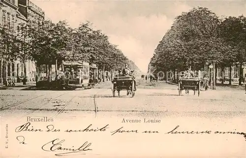 AK / Ansichtskarte  Strassenbahn Bruxelles Avenue Louise  