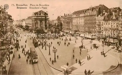 AK / Ansichtskarte  Strassenbahn Bruxelles Place de Brouckere 