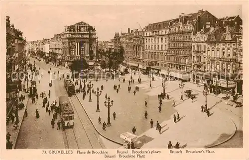 AK / Ansichtskarte  Strassenbahn Bruxelles Place de Brouckere 