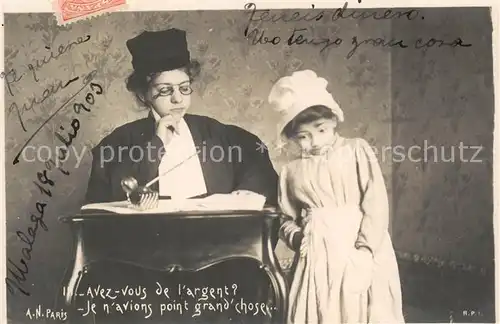 AK / Ansichtskarte  Foto_AN_Paris_(Noyer)_Nr. Lehrerin Kind  Foto_AN_Paris_(Noyer)_Nr.