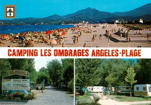 AK / Ansichtskarte  Argeles_-Plage_66_Pyrenees-Orientales Strand Camping Caravaning Les Ombrages 