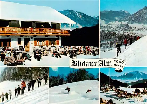 AK / Ansichtskarte  Ruhpolding Blickneralm Panorama Sonnenterrasse Skischule Ruhpolding