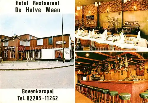 AK / Ansichtskarte 73837298 Bovenkarspel_NL Hotel Restaurant De Halve Maan Gaststube Bar 