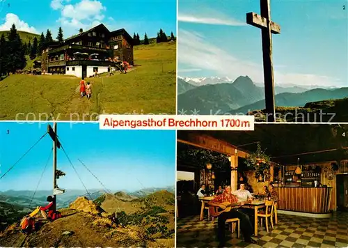 AK / Ansichtskarte  Kirchberg_Tirol_AT Alpengasthof Brechhorn Grosser Rettenstein Gipfelkreuz Gaststube 