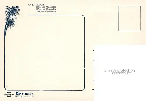 AK / Ansichtskarte  Agadir_Maroc Hotel Les Almohades Pool Landschaften 