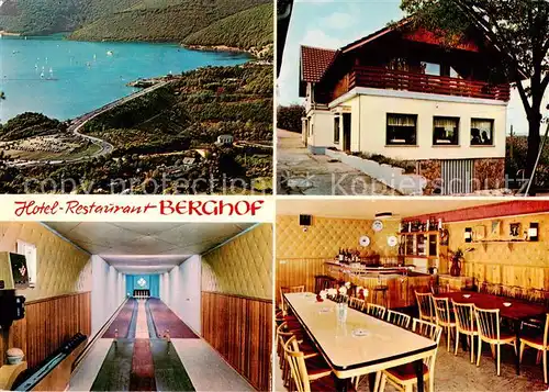 AK / Ansichtskarte 73837308 Schwammenauel_Heimbach Hotel Restaurant Berghof Rursee Kegelbahn Gaststube 