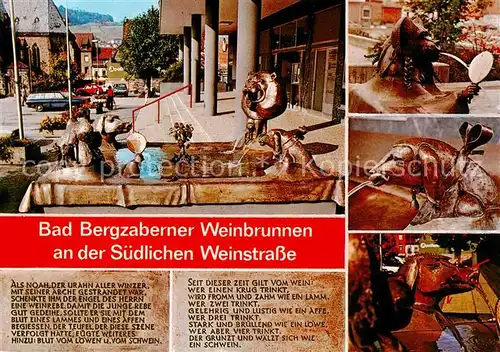 AK / Ansichtskarte  Bad_Bergzabern Weinbrunnen Teilansichten Bad_Bergzabern