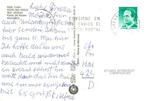 AK / Ansichtskarte  Playa_de_Palma_Mallorca Hotel Rio Chico Playa_de_Palma_Mallorca