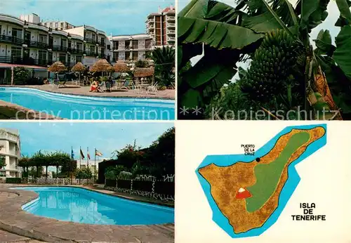 AK / Ansichtskarte 73837343 Puerto-de-la-Cruz_Tenerife_ES Residencia Apartamentos Las Bananas Pool 