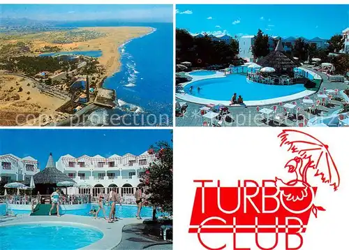 AK / Ansichtskarte  Maspalomas_Gran_Canaria_ES Apto Turbo Club Camping International Fliegeraufnahme Pools 