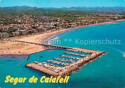 AK / Ansichtskarte  Segur_de_Calafell_Tarragona_ES Playa Fliegeraufnahme 