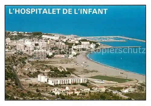AK / Ansichtskarte 73837381 Tarragona_ES Hospitalet de lInfant Fliegeraufnahme 