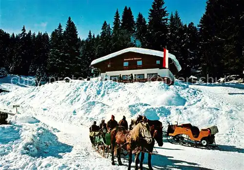 AK / Ansichtskarte  Seefeld_Tirol Wildmoos Alm Pferdeschlittenfahrt Seefeld Tirol