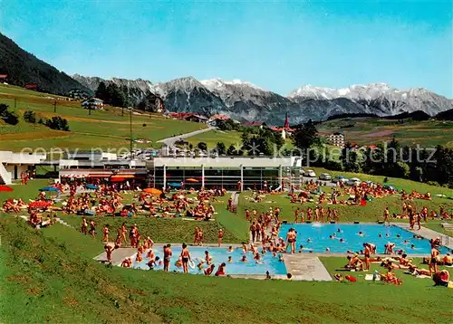 AK / Ansichtskarte  Telfes_Stubai Hallen und Freischwimmbad Telfes_Stubai